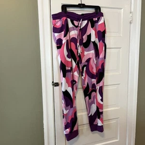 Ashley Williams Women's Sz 22/24 Bright Multi Colored Retro Sweatpants Jogger(f4 - Picture 1 of 7