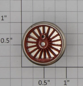 Märklin 212460 rotes 18-Speichen-Antriebsrad/-achse mit Reifen (Treibachsteil) - Bild 1 von 3