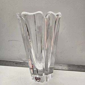 Vintage Orrefors Sweden Etched Crystal Vase - Corona by Lars Hellsten 1980's - Bild 1 von 3