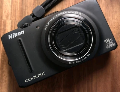 Nikon COOLPIX S9300 16.0MP Digital Camera 18xOptica Works in English Black japan - Image 1 of 4