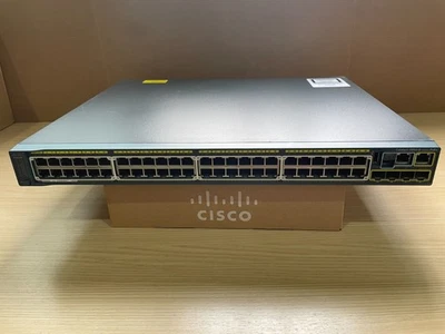 Cisco Catalyst 2960S (WS-C2960S-48FPS-L) 48-Ports PoE+ Switch. READ DESCRIPTION - Image 1 of 3