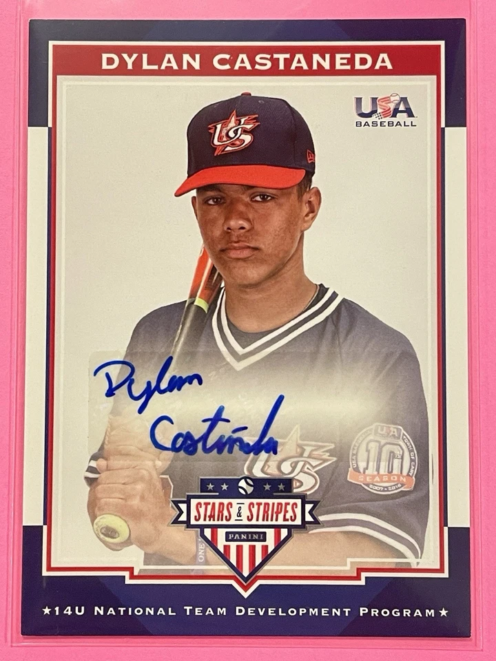 2017 Panini USA Baseball Stars & Stripes Dylan Castaneda Auto /399 #32 Baseball - Image 1 of 3