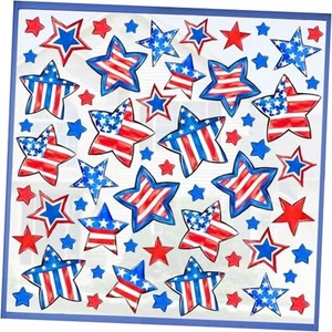  4th of July Stars Patriotic Window Clings 9 Sheets, America USA Red Blue  - Picture 1 of 7