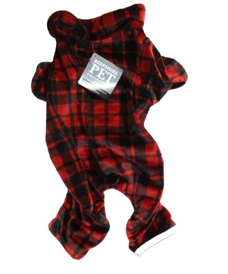 Pijama xadrez de flanela macia pequeno Berkshire Pet Dog - Imagem 1 de 4