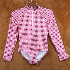 CABANA LIFE Swimwear Girls Size 14 Pink Unisuit Swimsuit Coral Gables UPF 50 - Picture 1 of 6