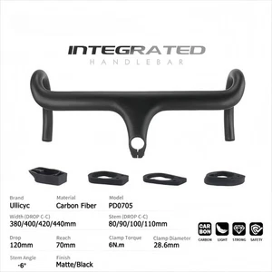 Full Carbon Fiber Integrated Handlebar Full Internal Cable Routing 28.6mm  - Picture 1 of 32