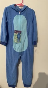 Disney Girls Lilo & Stitch Hooded Union Suit Blue Size XS(4/5) NWT - Picture 1 of 5