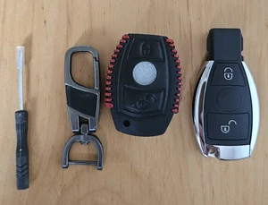 Mercedes-Benz Schlüsselgehäuseabdeckung Leder - Bild 1 von 3