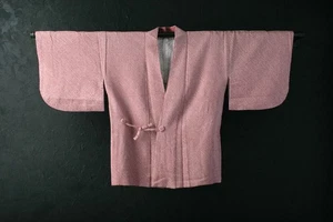 Vintage Japanischer Kimono Seide Antik HAORI Jacke Morgenmantel Kleid SHIBORI/KIQ46/450 - Bild 1 von 13