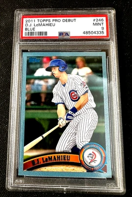 D.J. LeMahieu 2011 Topps Pro Debut Blue RC Rookie #246 PSA 9 Cubs /309 POP 4 - Image 1 of 2
