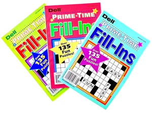 NEW Lot 3 Penny Press Dell Prime Time Fill In Puzzle Books Over 135 Puzzles Each - Picture 1 of 2