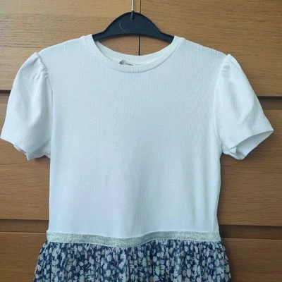 Vestido de verão feminino manga curta idade 11-12 anos - Imagem 1 de 4