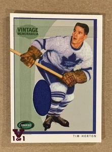 2002-03 Parkhurst Tim Horton Vintage Memorabilia Game Used Pants 1/1 RARE - Bild 1 von 2
