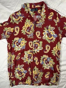 Vintage 90s Polo Ralph Lauren Herren Hawaii Camp Shirt Small Floral Guitar - Bild 1 von 6