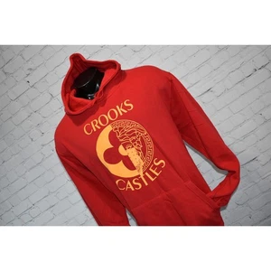 Sudadera con Capucha Crooks & Castles Para Hombre Talla 3XL Roja Algodón Mezcla Poliéster Bolsillo Frontal - Imagen 1 de 8