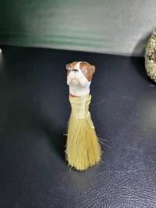 Antique French Bulldog Clothing Barber Brush Porcelain Frenchie Made In Japan - Picture 1 of 8