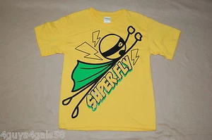Boys Tee Shirt SUPER FLY Comic Superhero YELLOW M 8 Short Sleeve * - Picture 1 of 1