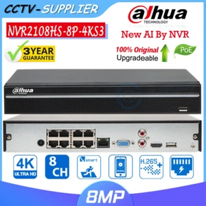 Dahua genuine 8channels 4K POE 12MP 2TB/4TB/6TB NVR Network Video Recorder US - Picture 1 of 13