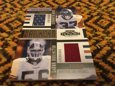 Shaun Alexander Lavar Arrington Jersey Card Redskins Seahawks  126/150 - Image 1 of 3