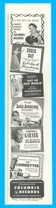 1951 Columbia Records Vintage DRUCKANZEIGE Doris Day Louis Armstrong Musiklieder - Bild 1 von 3