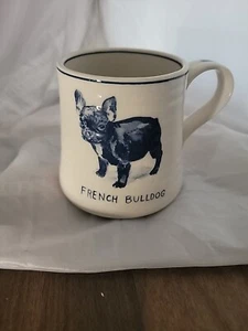 Anthropologie Molly Hatch French Bulldog Mug 16 oz. Pottery - Picture 1 of 4