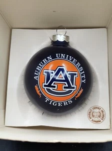 AUBURN TIGERS Glass Christmas Ornament - Picture 1 of 6