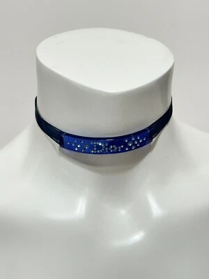 Collar Gargantilla Cinta Cristal Azul Christian Dior Por John Galliano De Colección Foto 1 de 4