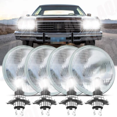 4pc 5.75" LED Headlights White 6000K Hi/Lo DOT For Chevy-Impala 1958-1976 - Изображение 1 из 4