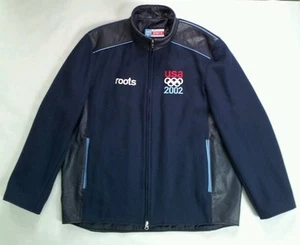 VINTAGE MADE IN CANADA ROOTS 2002 USA OLIMPIC TEAM AUTHENTIC JACKET  SIZE L - Picture 1 of 11