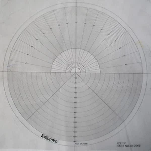 Optical Comparator Chart For Profile Projector Overlay Chart Mitutoyo 512066 - Picture 1 of 1