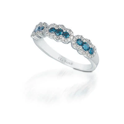 Anillo LeVian Oro Blanco 14K G-H SI1 Diamante 0.54 cts Talla 5.7 Foto 1 de 4