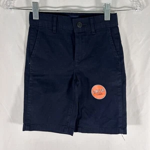 Place Shorts Boys 6 Navy Blue Slim Stretch Fabric Cotton Blend Button Zip $60 - Picture 1 of 10