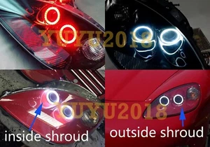 Anillo halo color de ensueño para Chevrolet Corvette C6 05-13 Bluetooth Flow Chasing RGB - Imagen 1 de 19