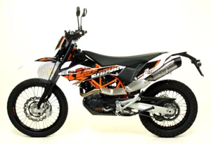 KTM 690 ENDURO DA 2008 A 2011 MARMITTA TERMINALE DI SCARICO LEOVINCE ACCIAIO - Foto 1 di 1
