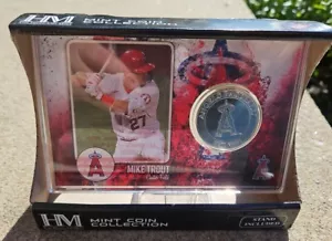 Mike Trout Highland Mint Silver Plated Coin Angels Limited Edition /5000 MLB - Picture 1 of 3