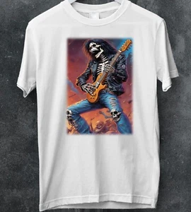 Old Rocker Men's T-Shirt Rocking In Hell Dad's Birthday Fathers Day Funny Gift - Picture 1 of 2