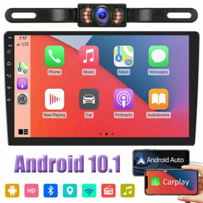 10.1" 2 Din Car Stereo Android 11 Apple CarPlay GPS WiFi Touch Screen Radio Play - Image 1 of 4