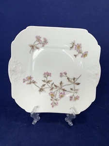 Placa cuadrada de pastel vintage Charles Field Haviland Limoges 9,5" ~ marca cfh cdm - Imagen 1 de 5