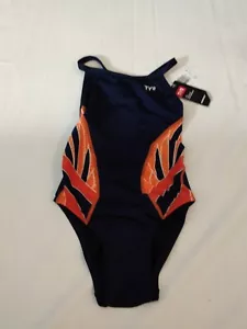 Woman's Junior Size Small Diamond fit One Piece blue Durafast Elite Swimsuit - Picture 1 of 2