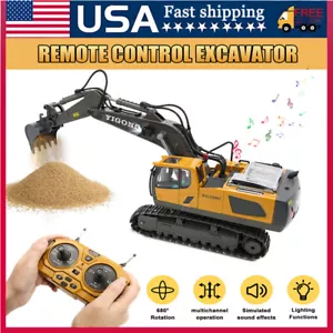 2.4G RC Excavator Bulldozer Dump Truck Engineering Vehicle w/Light for Kids - Picture 1 of 12