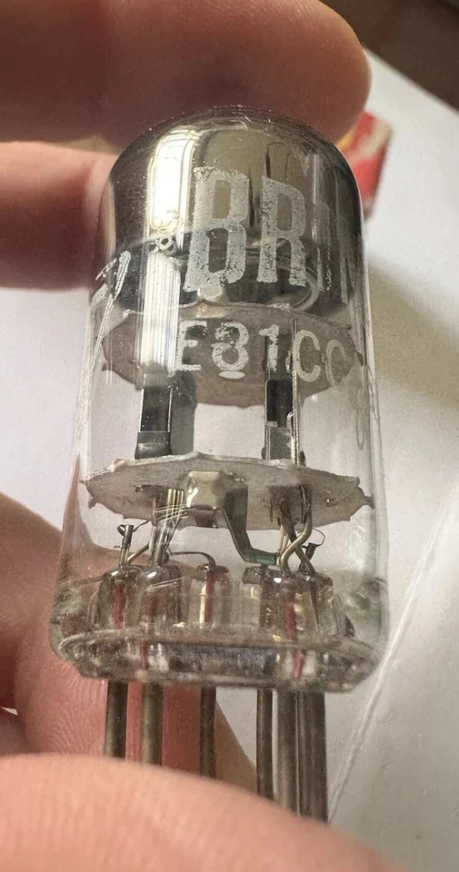 Tubo de audio placas negras Brimar 'T' E81CC 6060 RARO Foto 1 de 4