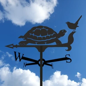 Veleta Turtle - Indicador de dirección del viento de metal hecho a mano para techo y jardín - Imagen 1 de 8