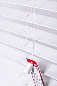 MADE TO MEASURE FAUX WOOD VENETIAN STRING BLINDS WHITE BLIND 50MM SLATS UK - Picture 1 of 21