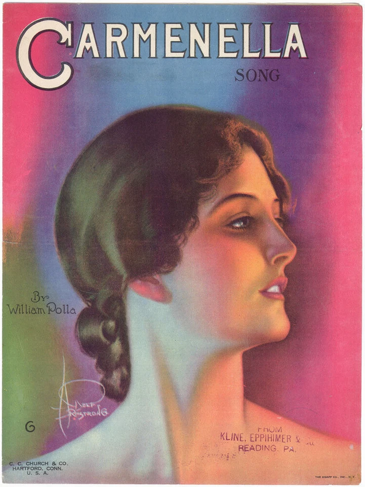 Partituras originales 1920 - Art Deco Girl de ROLF ARMSTRONG Carmenella Foto 1 de 1