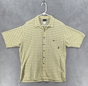 Camicia uomo Patagonia cotone biologico verde manica corta con bottoni taglia large - Foto 1 di 4