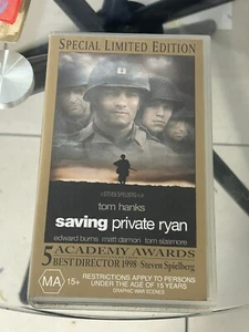 Saving Private Ryan (VHS PAL, 1998) Tom Hanks, Matt Damon, Edward Burns - Picture 1 of 2