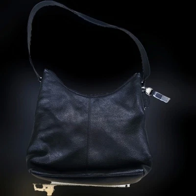 Nuevo Bolso de Mano Bolso Cartera Rolfs Cuero Guijarro Negro Foto 1 de 4