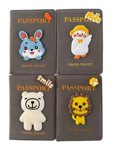 Reisepass Hülle für Kinder Passport Leder Reise Brieftasche Pass Mappe Ausweis - Bild 1 von 7