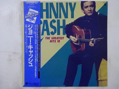 Johnny Cash The Greatest Hits 18 Overseas Records UXP-782-V Japan  VINYL LP OBI - Image 1 of 3