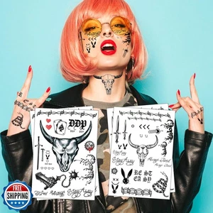 Tatuajes faciales temporales para disfraz de Halloween - Imagen 1 de 4